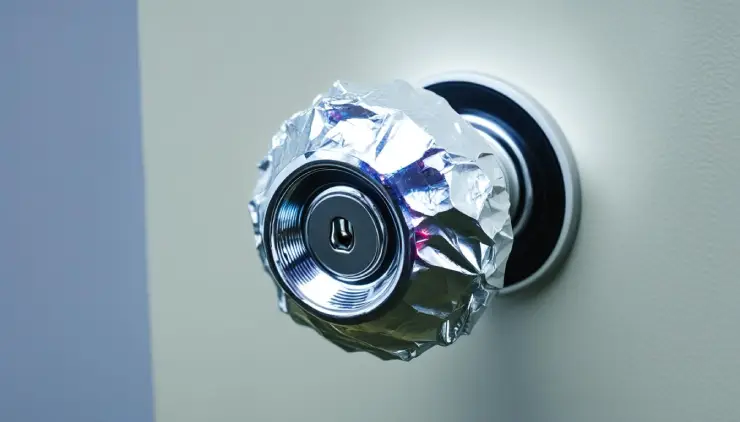 Aluminum Foil on Doorknob