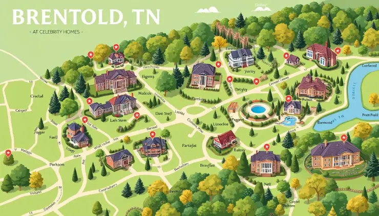 brentwood tn celebrity homes map